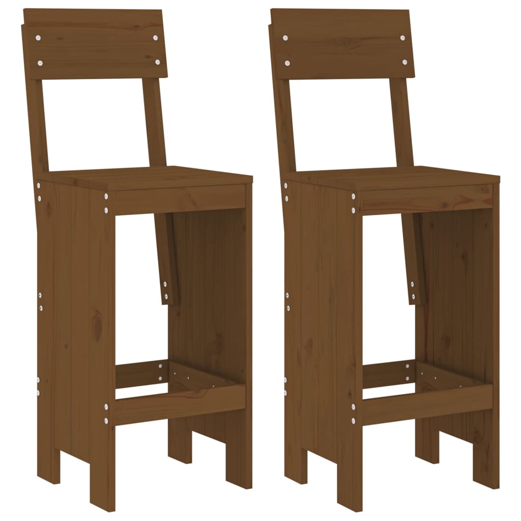 vidaXL 3 Piece Garden Bar Set Honey Brown Solid Wood Pine