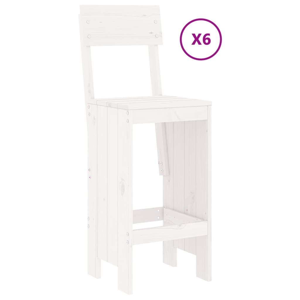 Garden Bar Set | White | Solid pine wood | Regular |  Durable