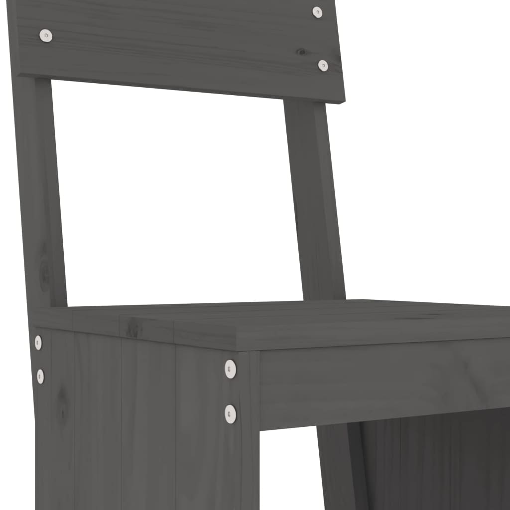 Garden Bar Set | Grey | Solid pine wood