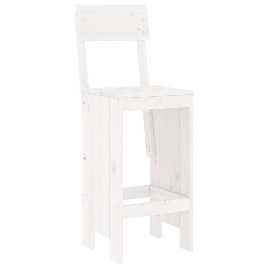 Garden Bar Set | White | Solid pine wood | 9 Piece Bar Set | Footrest