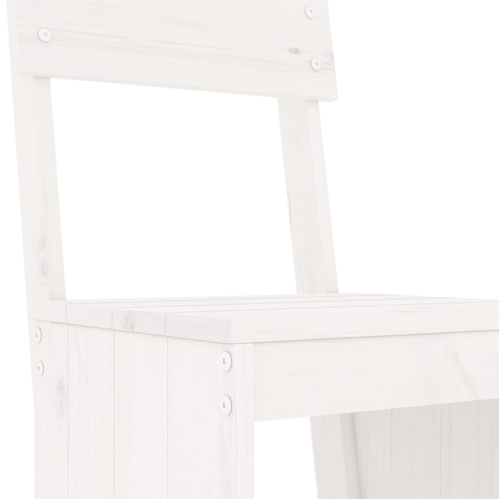 Garden Bar Set | White | Solid pine wood | 9 Piece Bar Set | Footrest