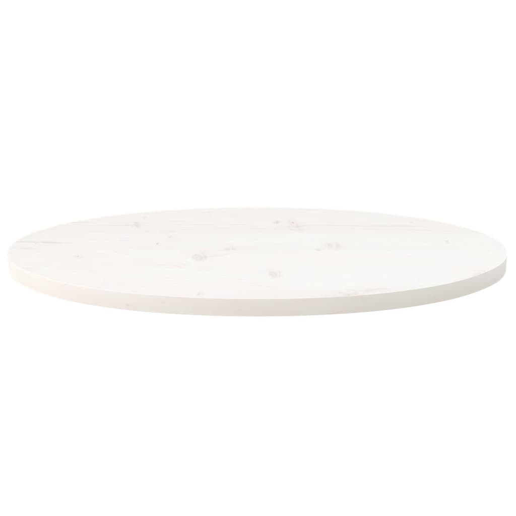 Table Top White 70x35x2.5 cm Solid Wood Pine Oval
