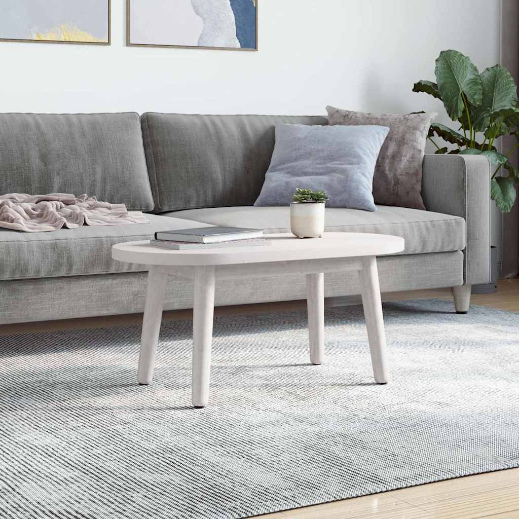 Table Top White 60x30x2.5 cm Solid Wood Pine Oval