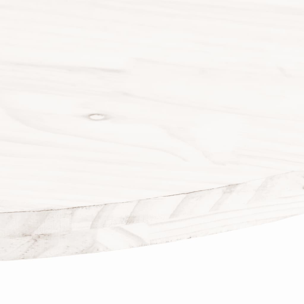 vidaXL Table Top White 70x35x2.5 cm Solid Wood Pine Oval