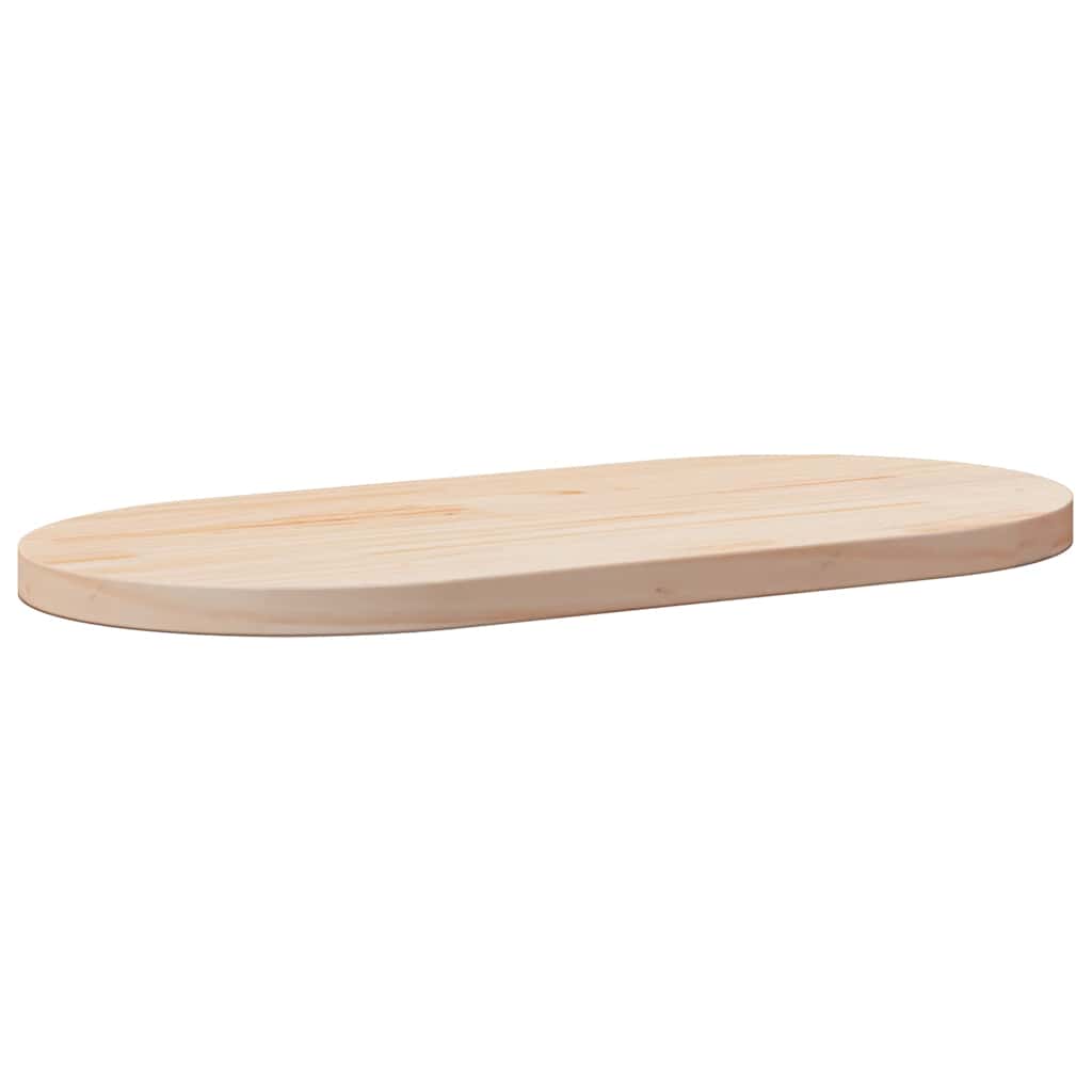 vidaXL Table Top 90x45x2.5 cm Solid Wood Pine Oval