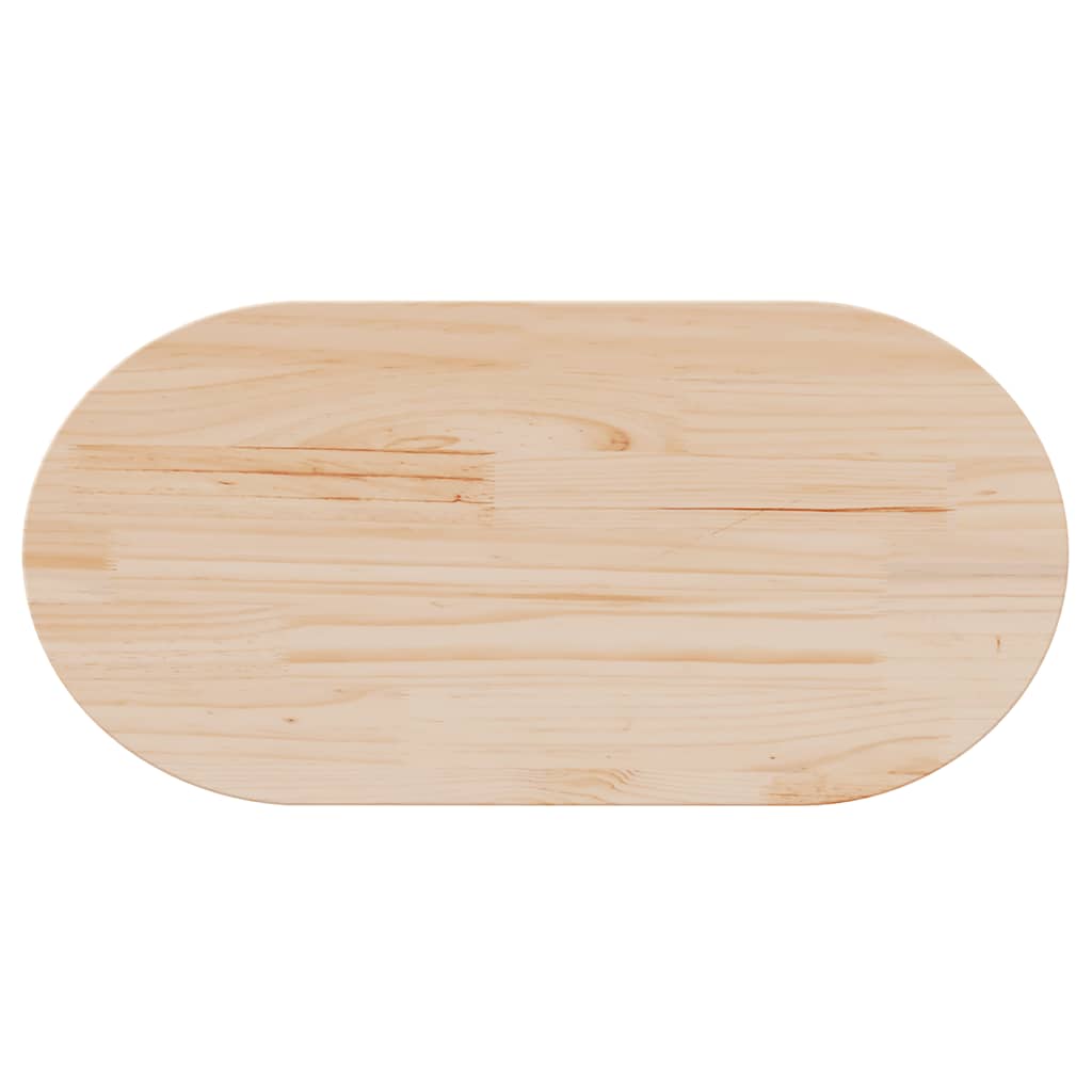vidaXL Table Top 90x45x2.5 cm Solid Wood Pine Oval
