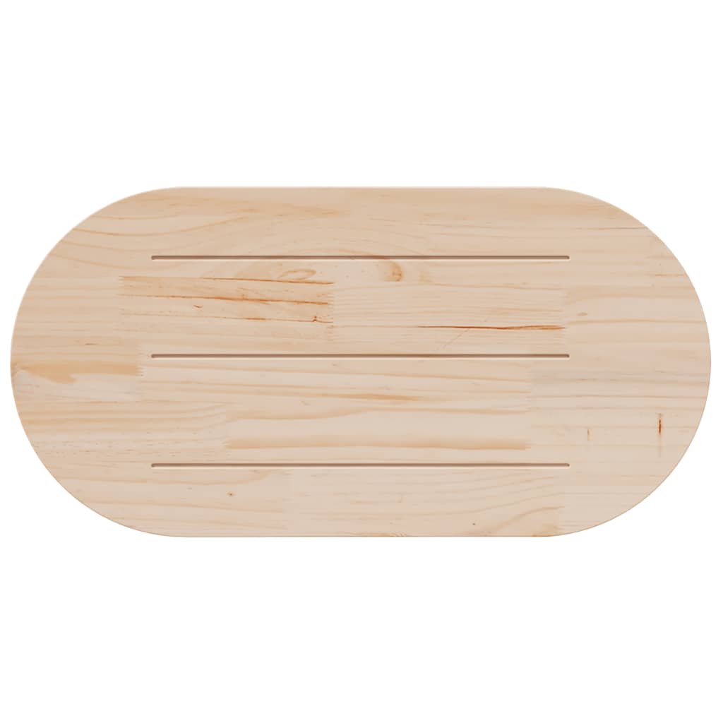 vidaXL Table Top 100x50x2.5 cm Solid Wood Pine Oval