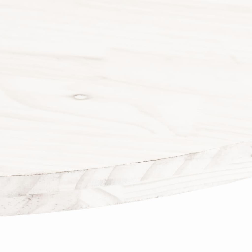 vidaXL Table Top White 100x50x2.5 cm Solid Wood Pine Oval