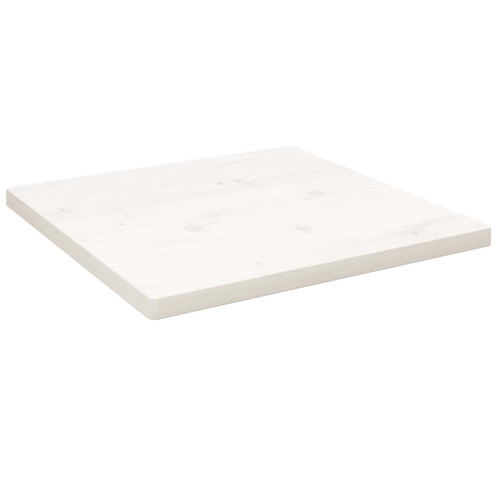 Table Top White 50x50x2.5 cm Solid Wood Pine Square