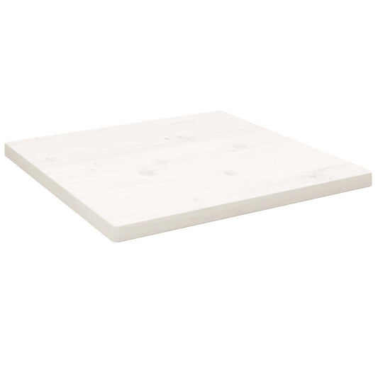 Table Top | White | Solid Pine Wood | 50x50 cm | Rounded corners surface