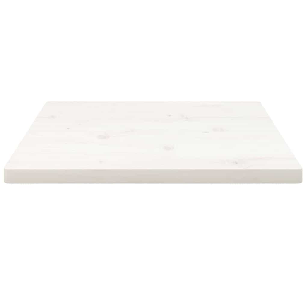 Table Top White 50x50x2.5 cm Solid Wood Pine Square