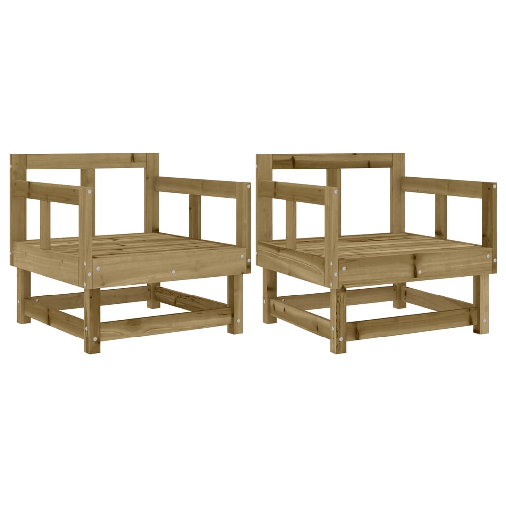 vidaXL Garden Chairs 2 pcs Impregnated Wood Pine