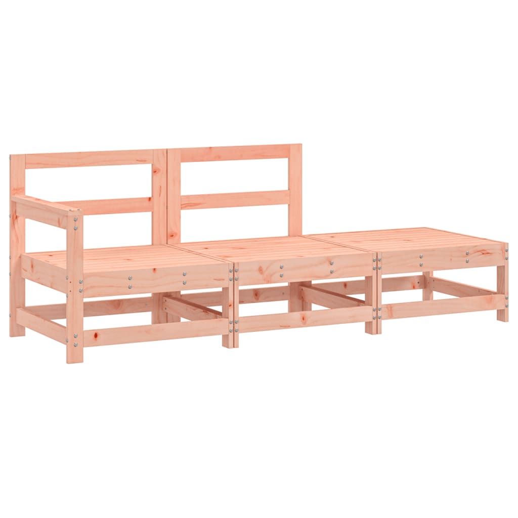 3 Piece Garden Lounge Set Solid Wood Douglas
