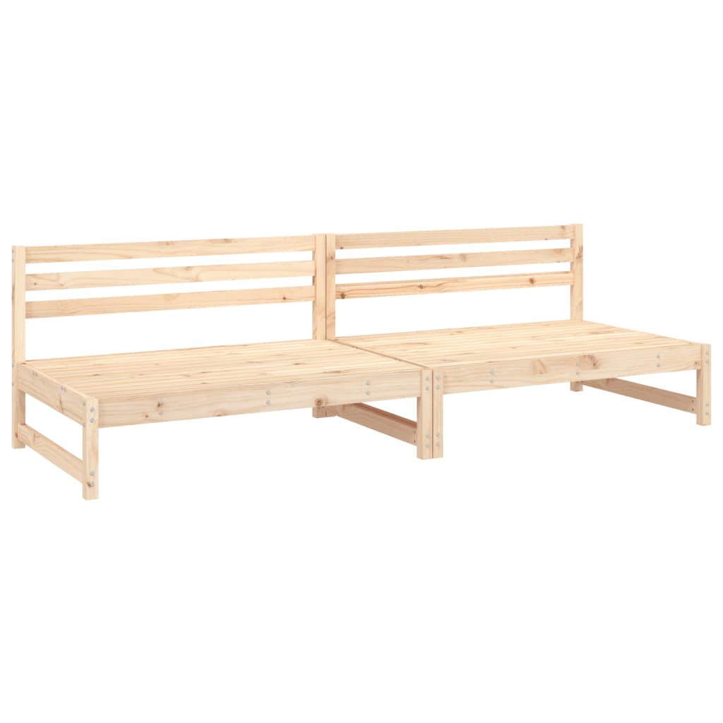 vidaXL Garden Middle Sofas 2 pcs 120x80 cm Solid Wood Pine