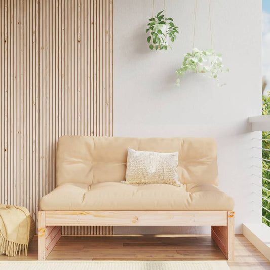 Garden Middle Sofa | Natural wood | Solid pine wood | 120 x 95 cm