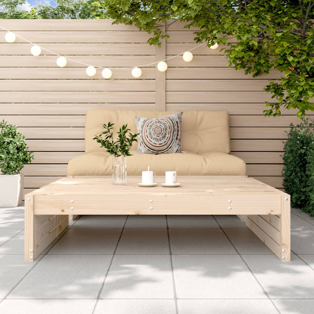 Garden Footstool | Natural | Solid Pine Wood | Medium | Modular