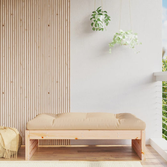 Garden Footstool | Natural | Solid Pine Wood | Medium | Modular