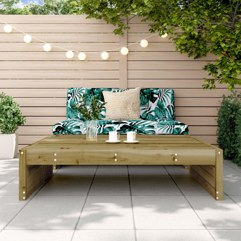 Garden Footstool | Natural | Impregnated Pine Wood | Large | Modular