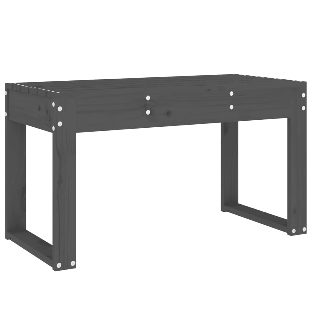 Garden Bench | Grey | Solid Pine Wood | 80 cm x 38 cm x 45 cm | Durable