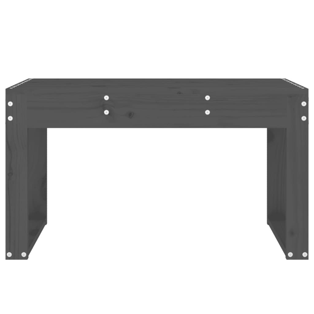 Garden Bench | Grey | Solid Pine Wood | 80 cm x 38 cm x 45 cm | Durable