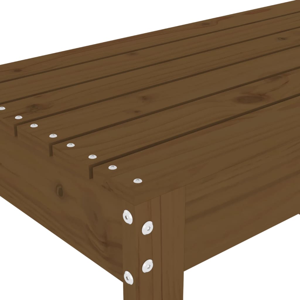 Garden Bench | Honey Brown | Solid Pine Wood | Medium | Durable