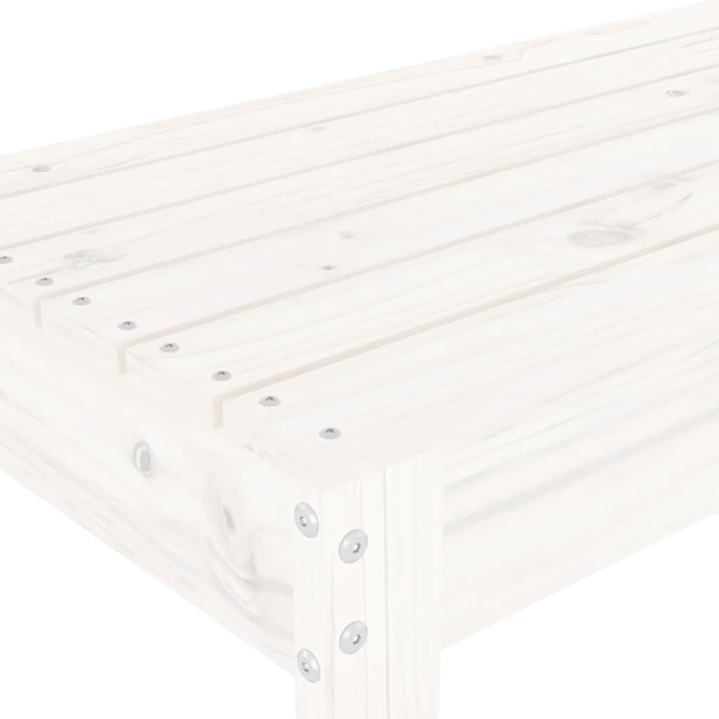 vidaXL Garden Bench White 110x38x45 cm Solid Wood Pine