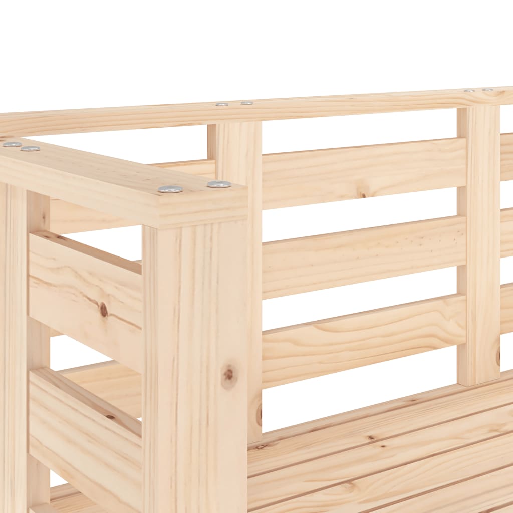 Garden Bench 111.5x53x71 cm Solid Wood Pine