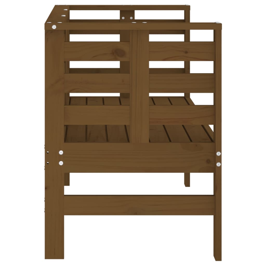 Garden Bench | Honey brown | Solid pine wood | Standard |  Tough