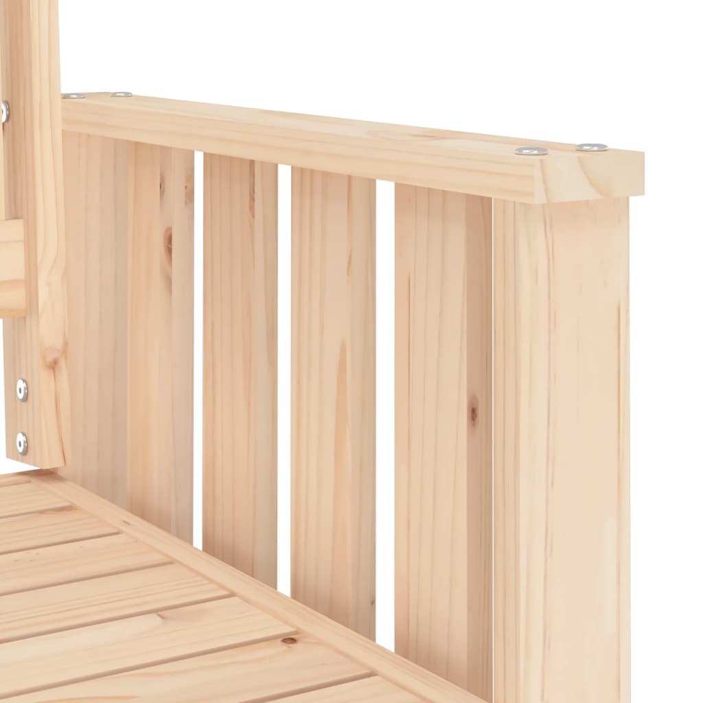 vidaXL Garden Bench with Table 2-Seater Solid Wood Pine