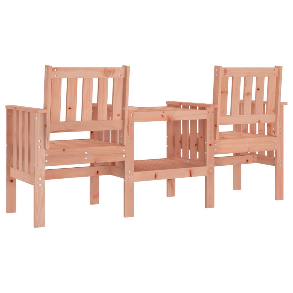 vidaXL Garden Bench with Table 2-Seater Solid Wood Douglas