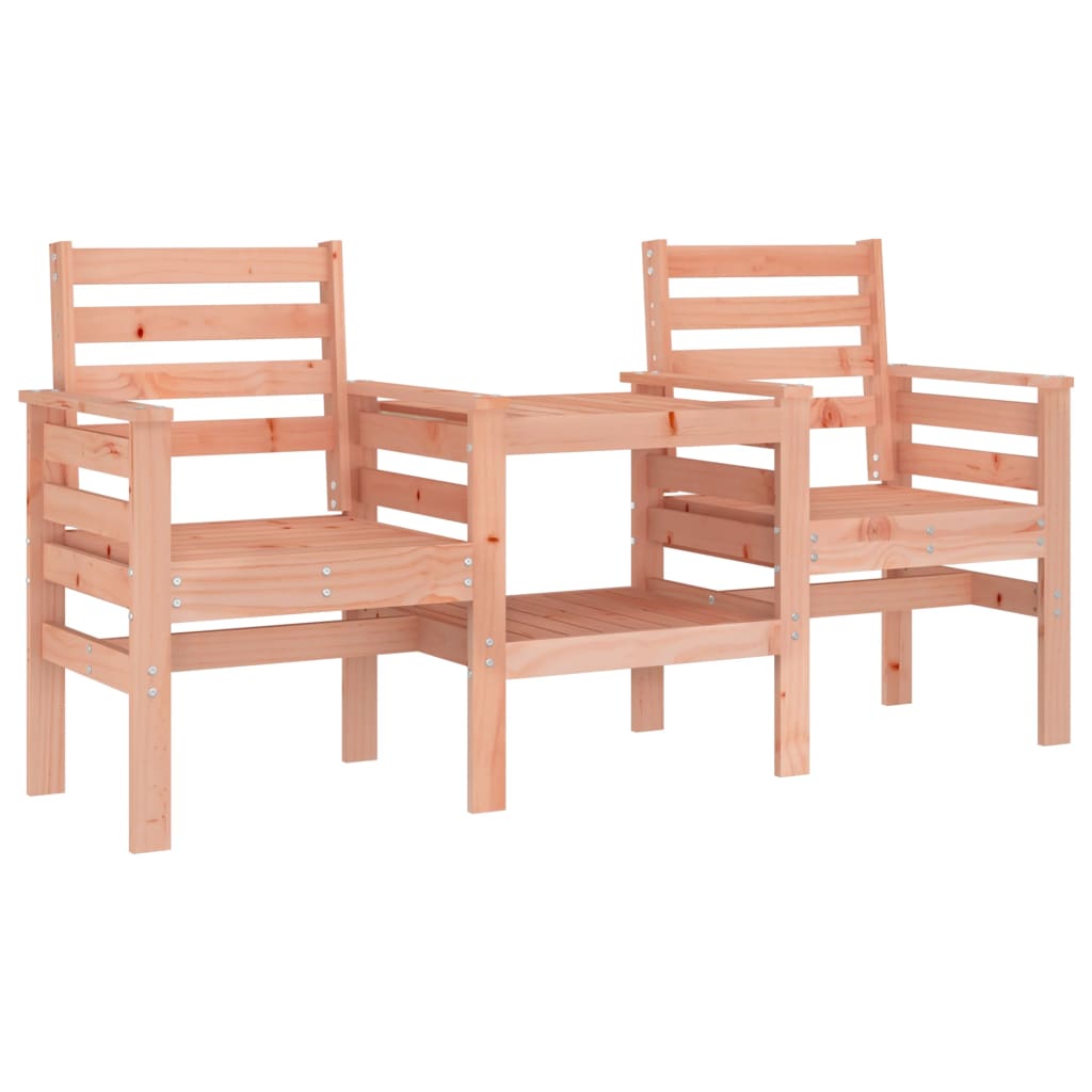 vidaXL Garden Bench with Table 2-Seater Solid Wood Douglas