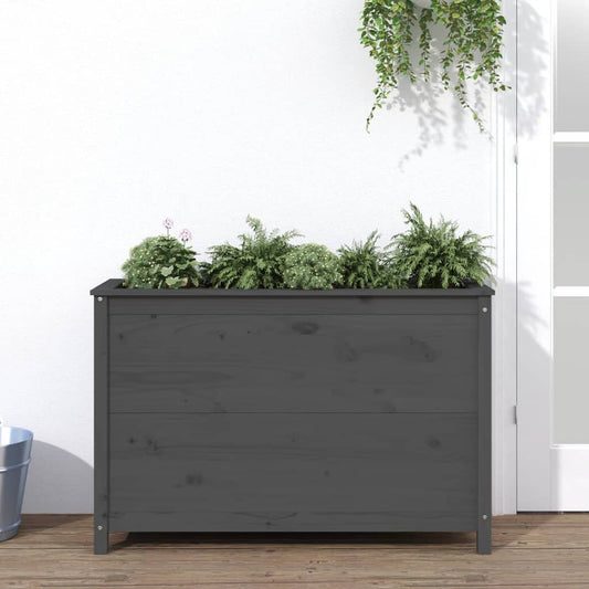 vidaXL Garden Raised Bed Grey 119.5x40x78 cm Solid Wood Pine