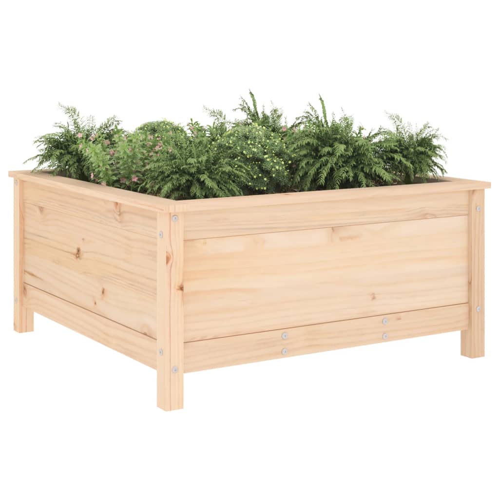 vidaXL Garden Planter 82.5x82.5x39 cm Solid Wood Pine