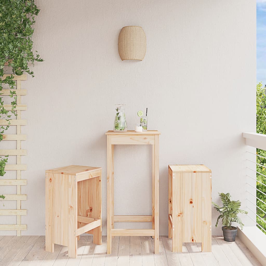 Bar Stools 2 pcs 40x36x75 cm Solid Wood Pine