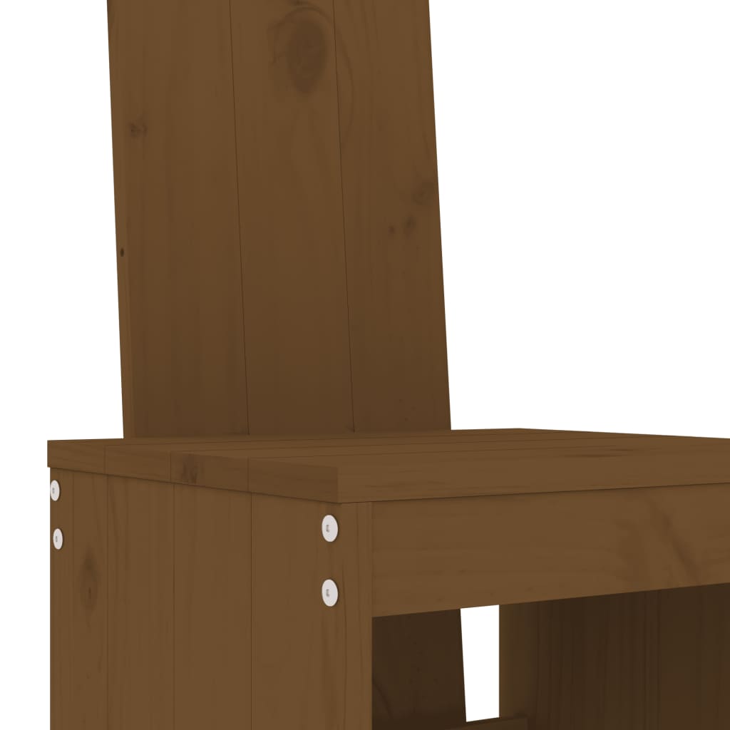 Bar Stools 2 pcs Honey Brown 40x42x120 cm Solid Wood Pine