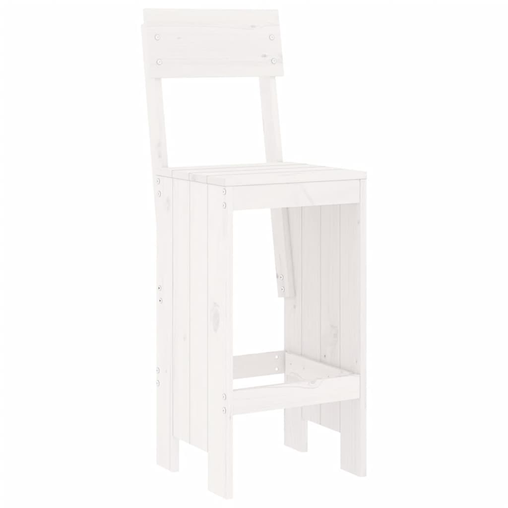 vidaXL Bar Stools 2 pcs White 40x48.5x115.5 cm Solid Wood Pine