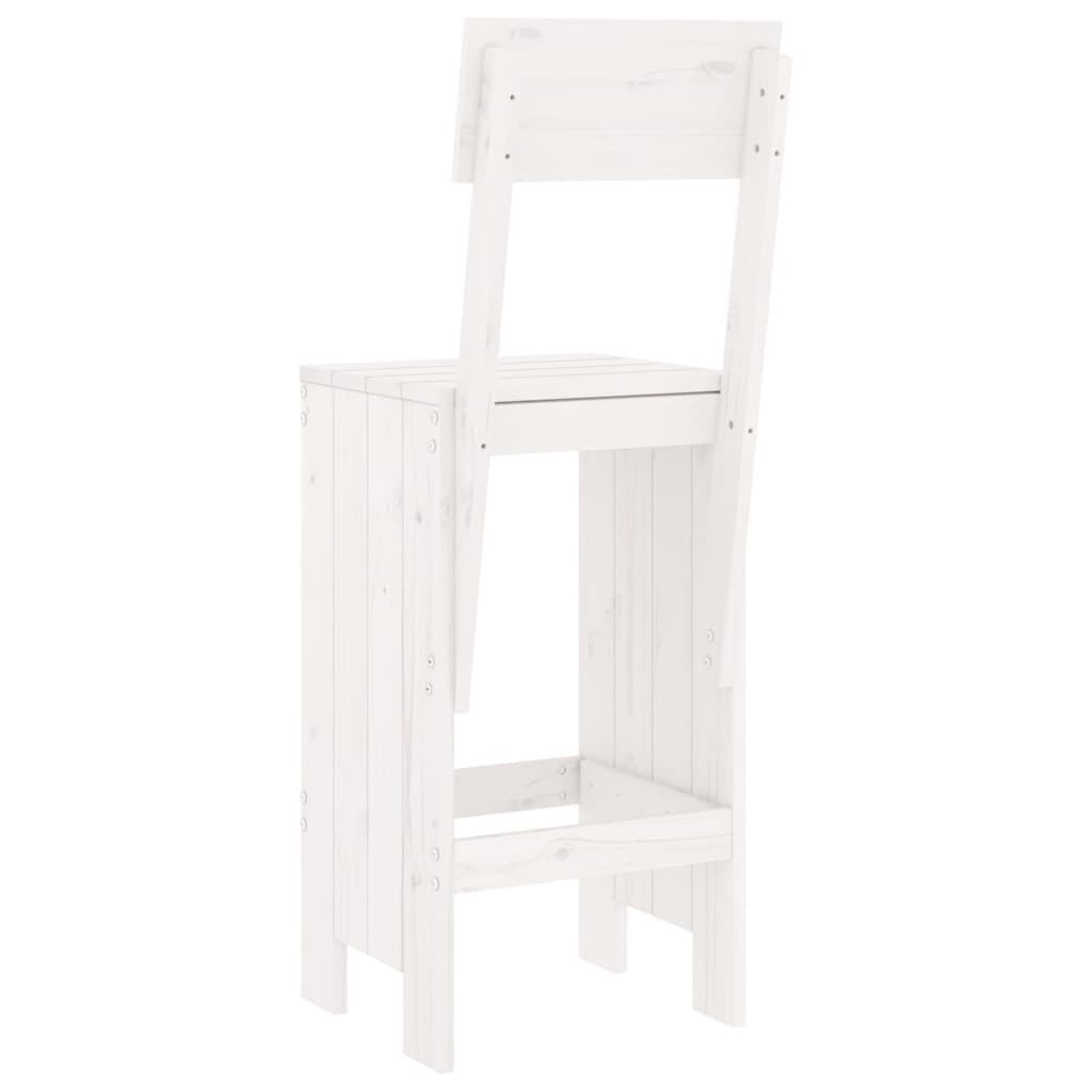 vidaXL Bar Stools 2 pcs White 40x48.5x115.5 cm Solid Wood Pine