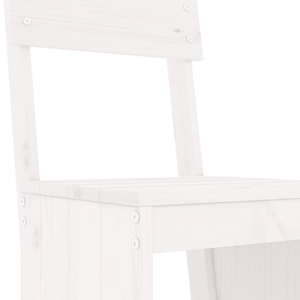 vidaXL Bar Stools 2 pcs White 40x48.5x115.5 cm Solid Wood Pine