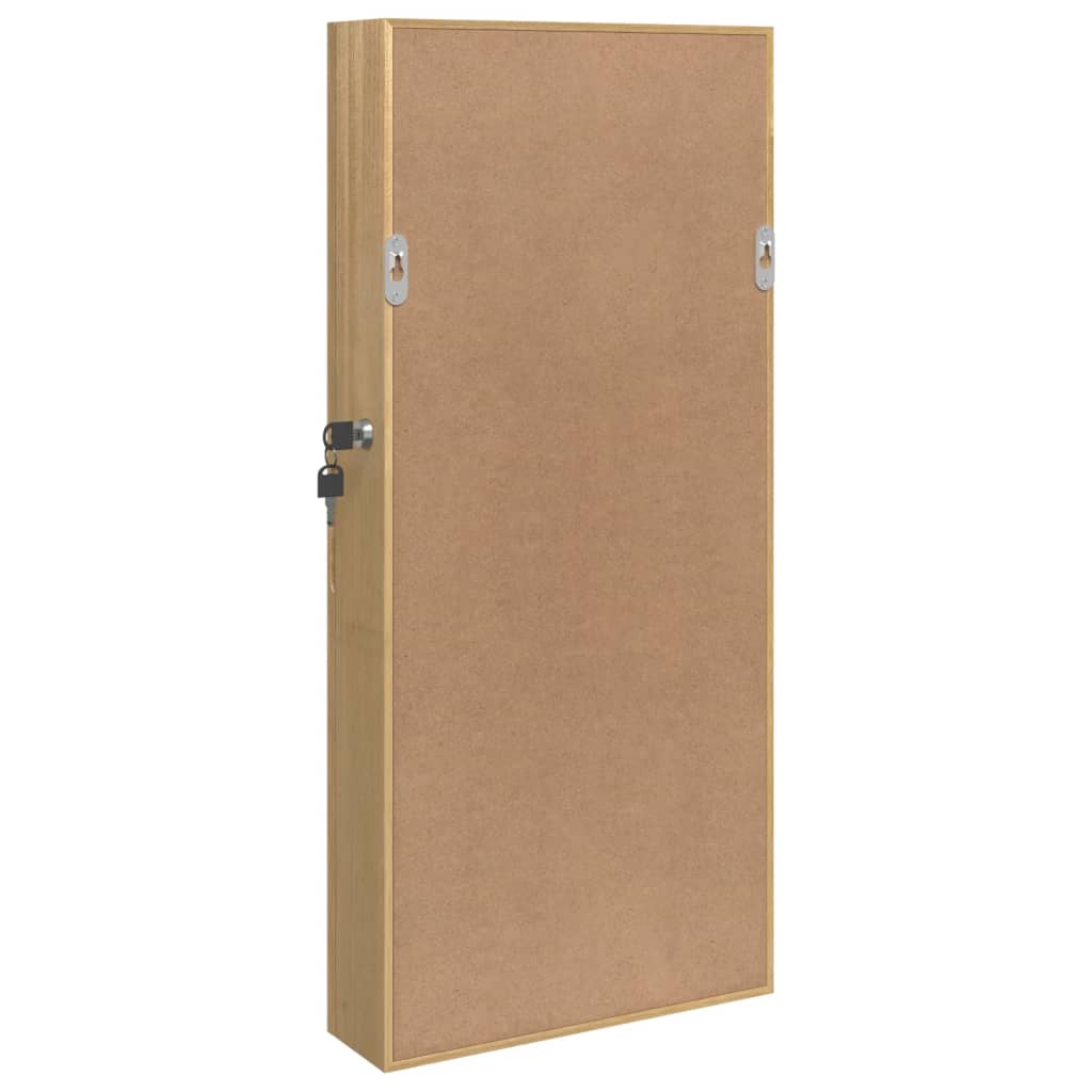 Mirror Jewellery Cabinet Wall Mounted 30x8.5x67 cm