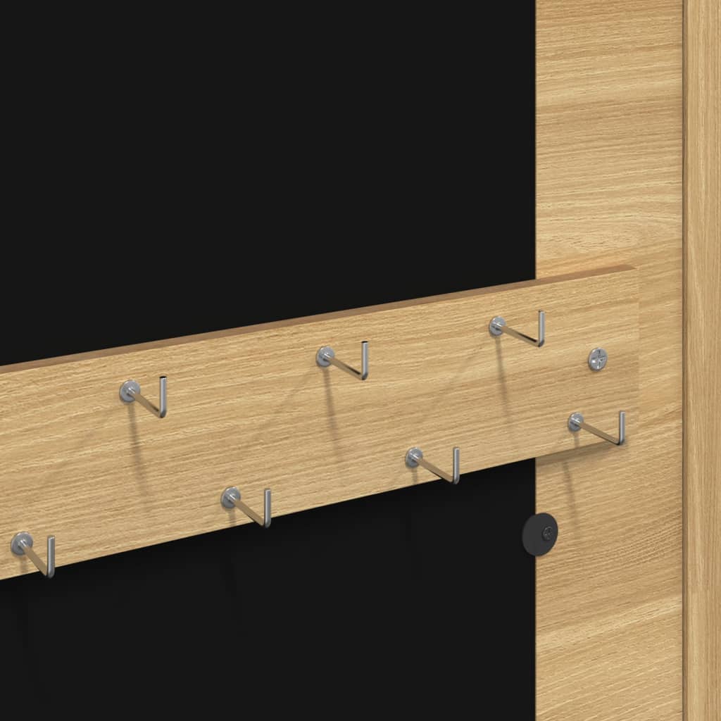 Mirror Jewellery Cabinet Wall Mounted 30x8.5x67 cm