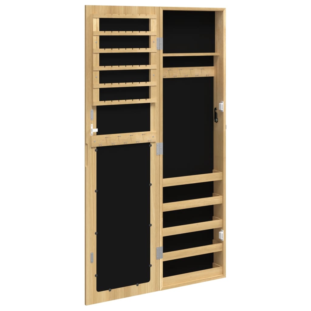 Mirror Jewellery Cabinet Wall Mounted 30x8.5x106 cm