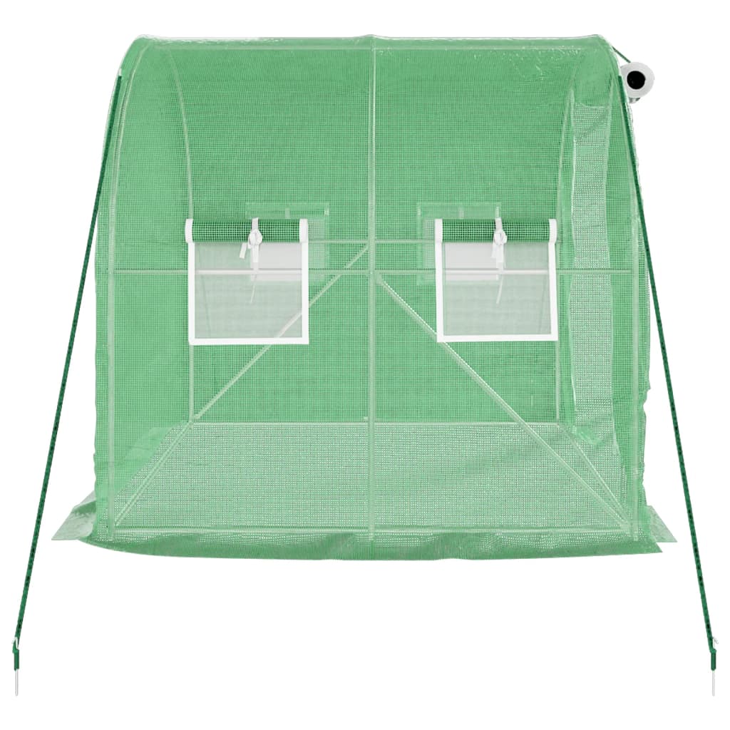 vidaXL Greenhouse with Steel Frame Green 4 m² 2x2x2 m