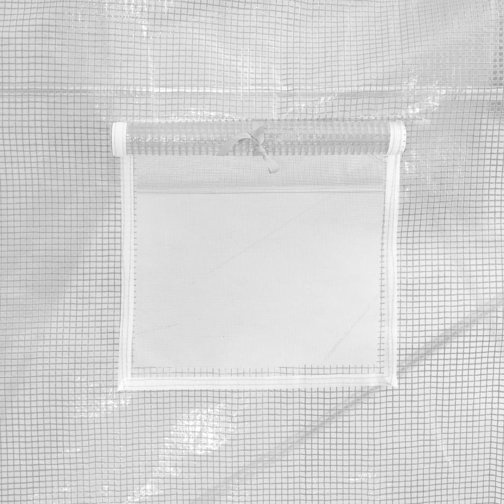 Greenhouse with Steel Frame White 12 m² 6x2x2.85 m