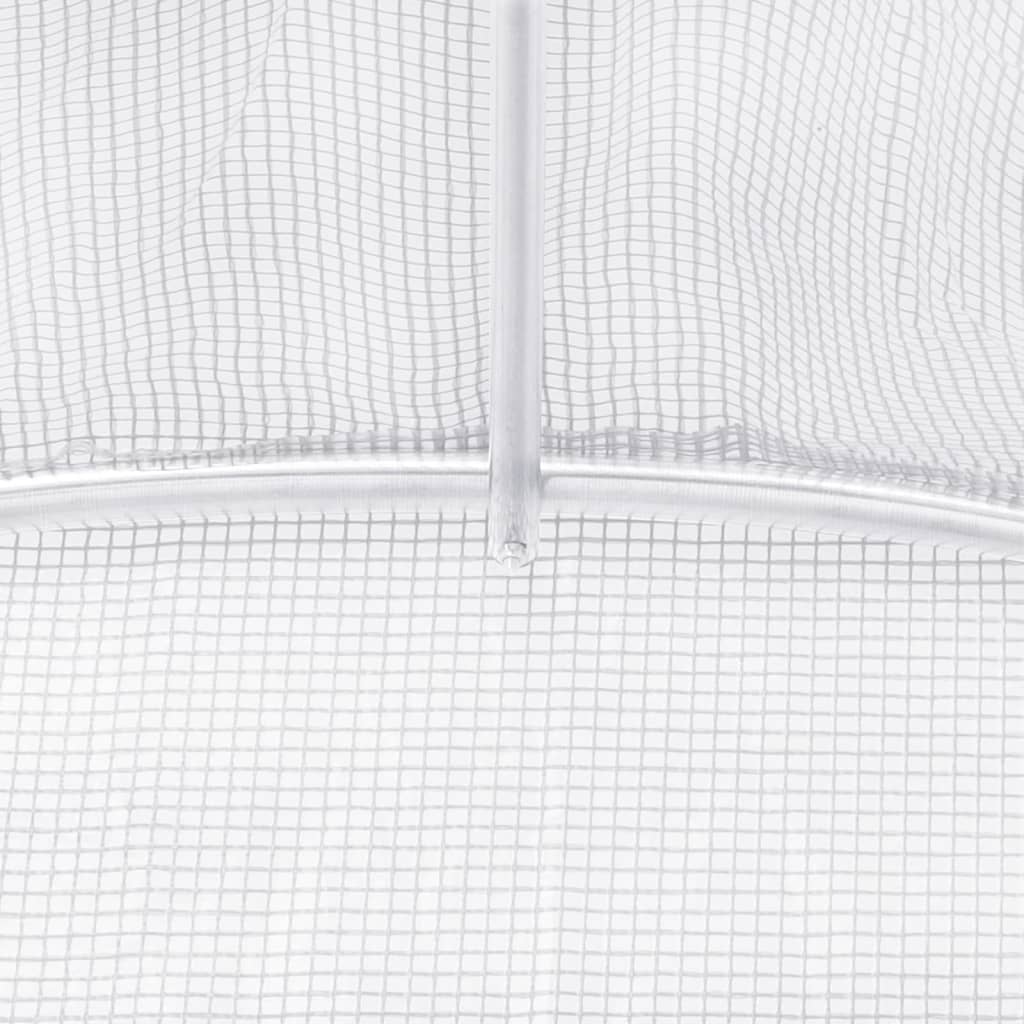 Greenhouse with Steel Frame White 12 m² 6x2x2.85 m