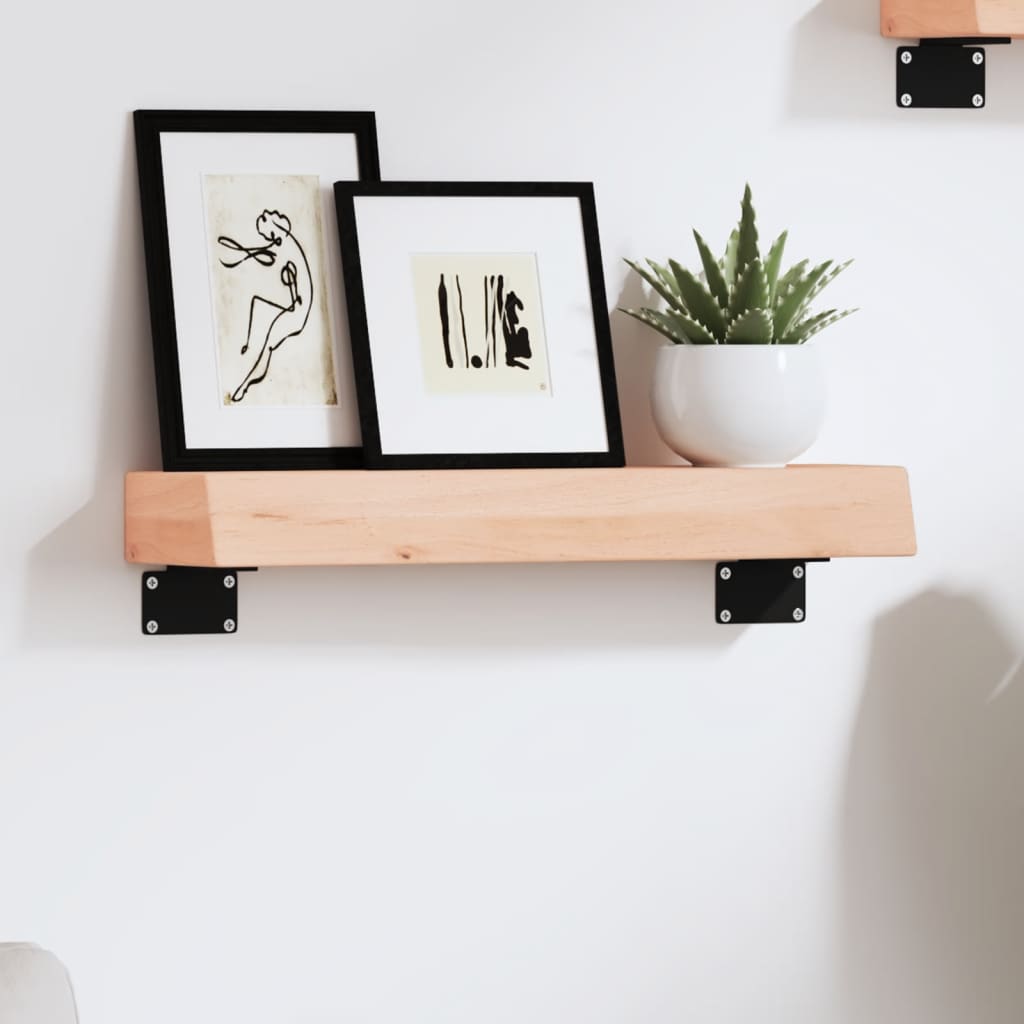 vidaXL Wall Shelf 40x10x6 cm Untreated Solid Wood Oak