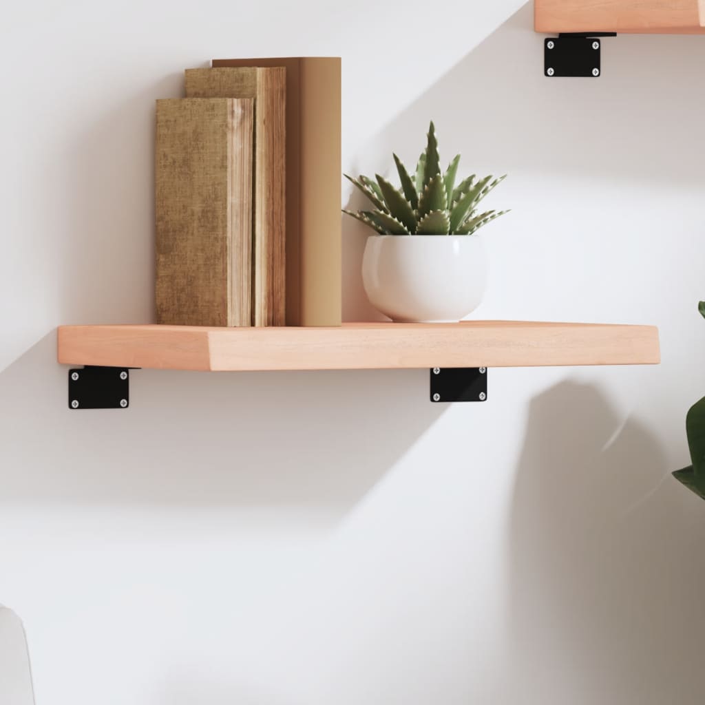 Wall Shelf 40x20x4 cm Untreated Solid Wood Oak