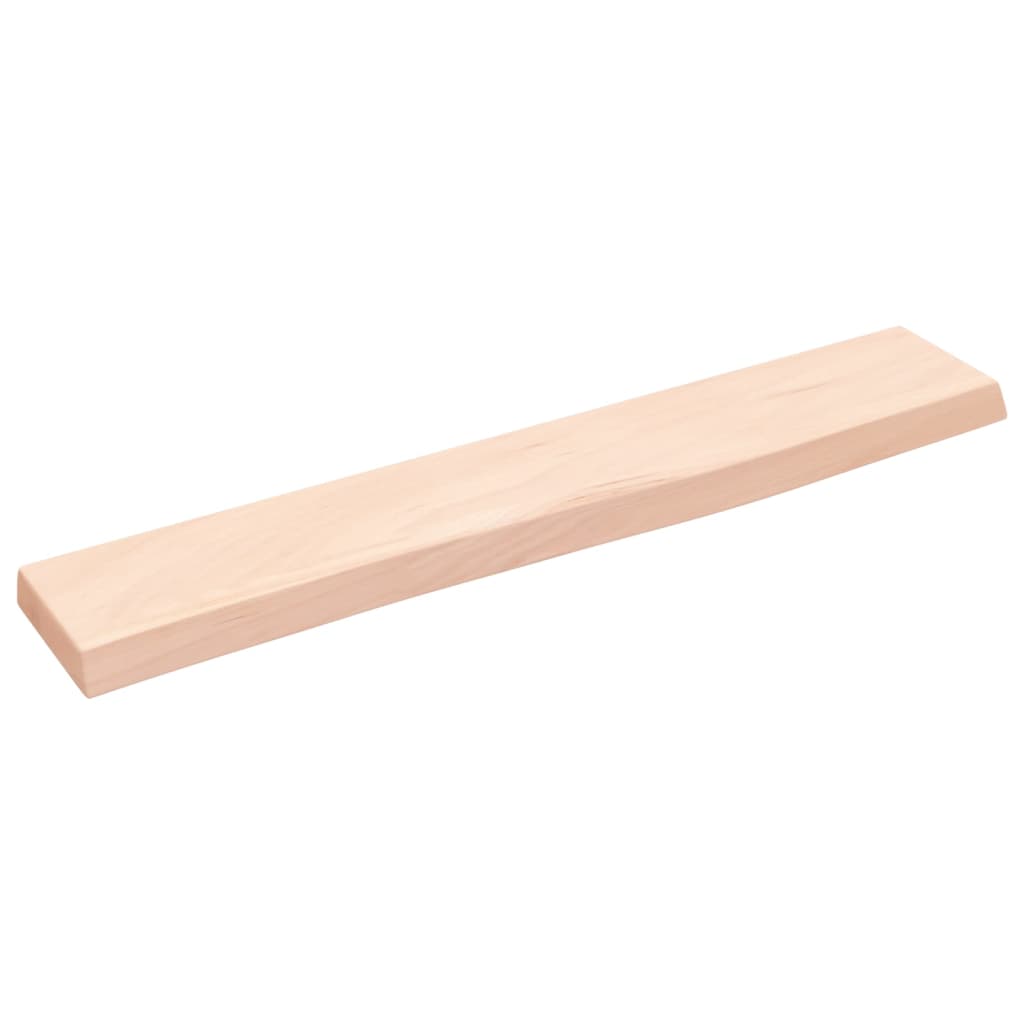 Wall Shelf 60x10x2 cm Untreated Solid Wood Oak