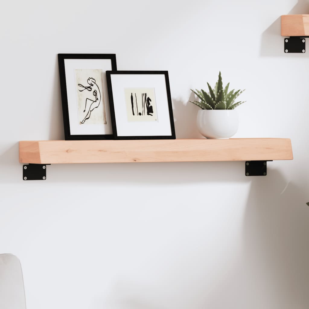 vidaXL Wall Shelf 60x10x6 cm Untreated Solid Wood Oak