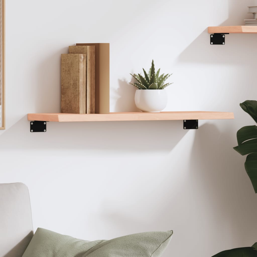 Wall Shelf 60x20x2 cm Untreated Solid Wood Oak