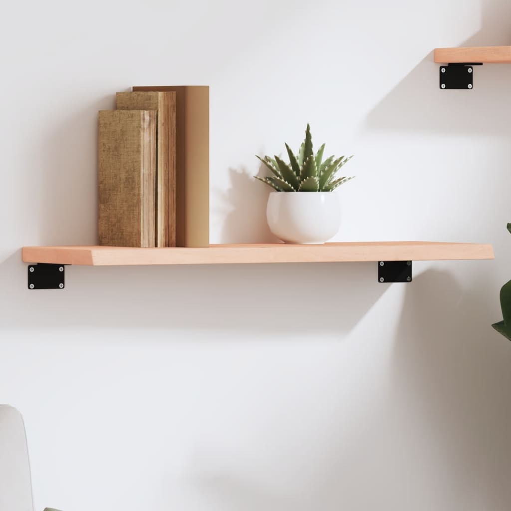 Wall Shelf 60x20x2 cm Untreated Solid Wood Oak